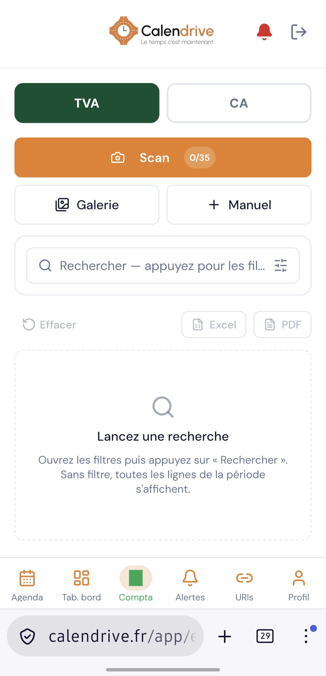 Module TVA et scan de tickets